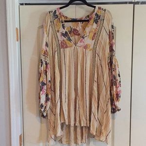 Free People Flowy Dress with bell sleeves